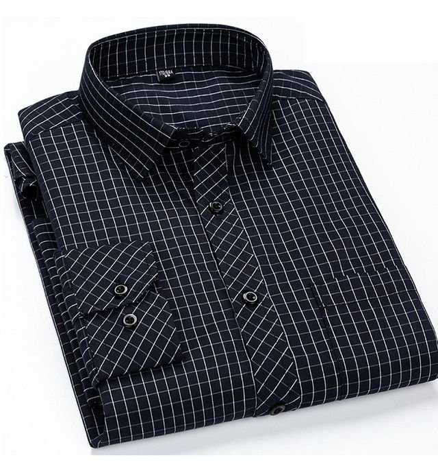Chemise Homme Décontractée Zerdutera - Manches Longues, Rayée, Coupe Droite - Polyester/élasthanne, Extensible Et Respirante