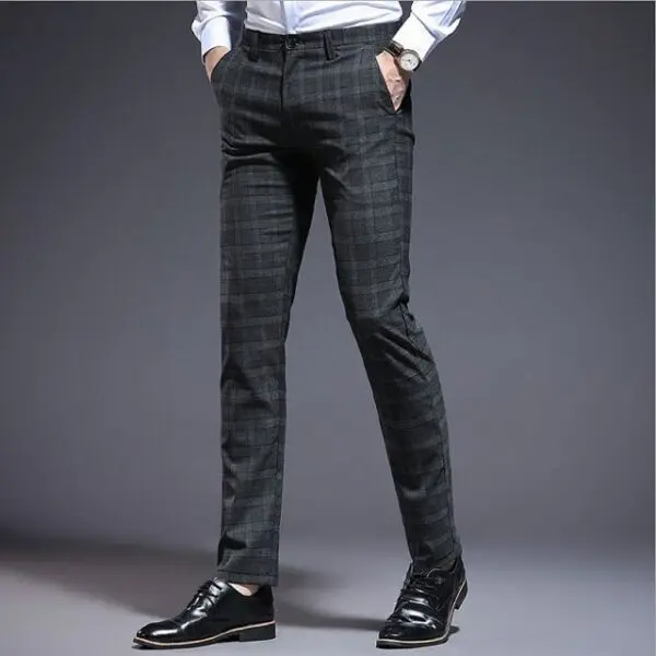 Pantalon homme à carreaux