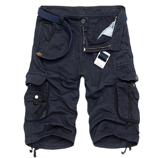 Short Cargo Homme Lenoir Paris - Coupe Cinq Quarts, élastique à La Taille - En Coton Respirant - Pour Sport, Randonnée, été