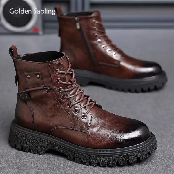 Bottes homme bout rond