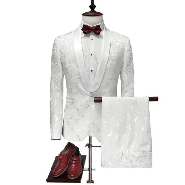 Costume blanc homme mode 2024