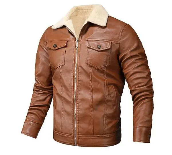 Veste cuir hiver homme mode 2025
