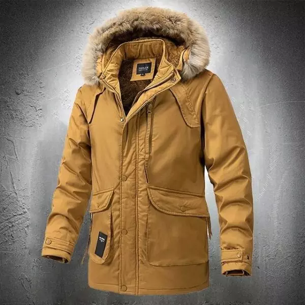 Parka capuche fourrure homme mode