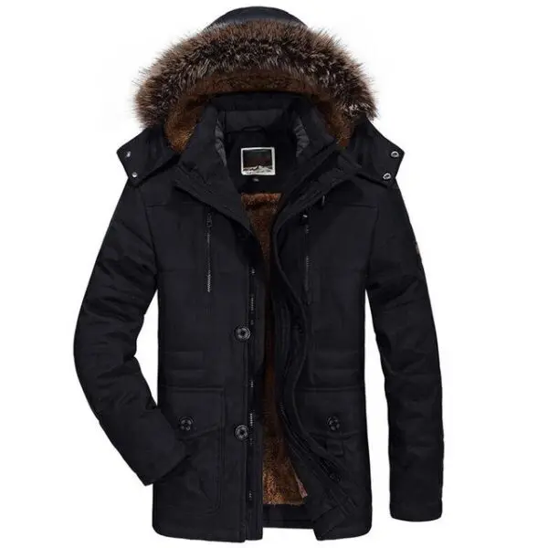 Parka fourrure homme mode