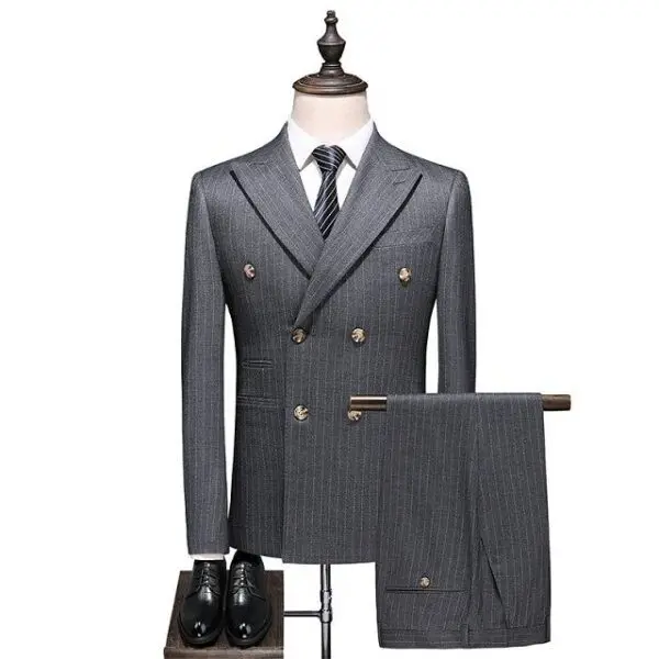 Costume homme double boutonnage mode