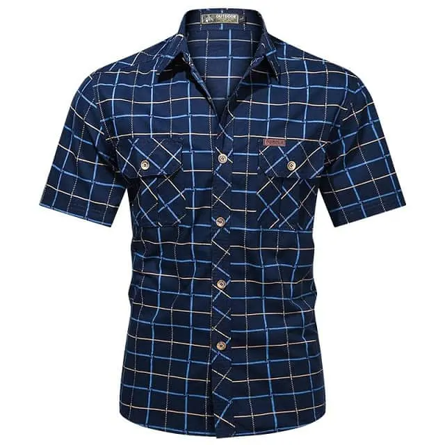 Chemise à carreaux homme