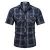 Chemise à carreaux multi poches – Image 2